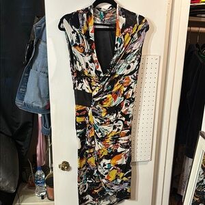 Multicolor Abstract Print Dress